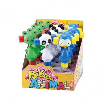 lovely animal giggle head candy toy