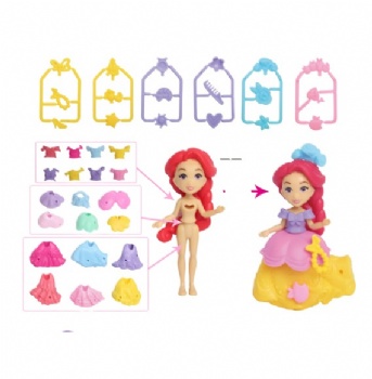 3.5''fragrance ice cream princess with accessory toy candy