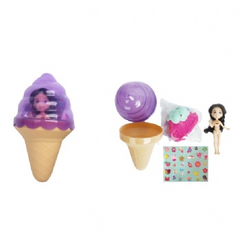 3.5''fragrance ice cream princess with accessory toy candy