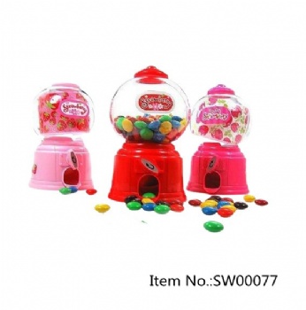 Dispenser vending machine gumball machine with piggy bank