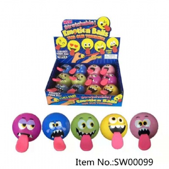 Light-up emoji bouncy ball toy