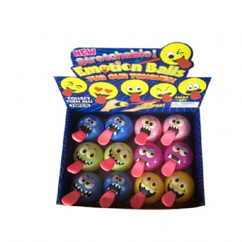 Light-up emoji bouncy ball toy