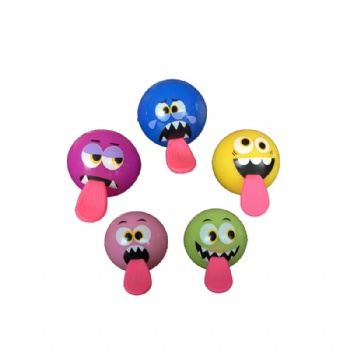 Light-up emoji bouncy ball toy