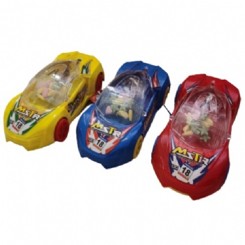 pulling wire sport car wiht light  with candy toy candy