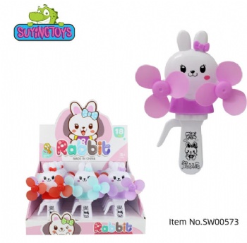 2025new-lovely rabbit double hand pressed fan-toy-candy